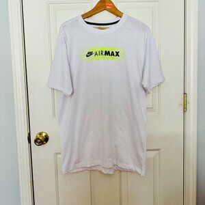 NIKE AIRMAX WHITE SHORT SLEEVE CREW NECK T-SHIRT 100% COTTON UNISEX